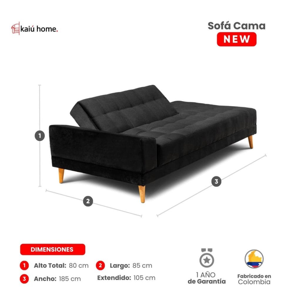 Sofá Cama Moderno "New" Estilo + Envios Gratis Muebles Kaiú Home