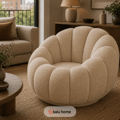 Poltrona Lounge - Sofa Plush Moderno forma de Dona, Ostra