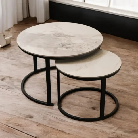 Mesa De Centro Paris - Piedra Sinterizada (2 Mesas)