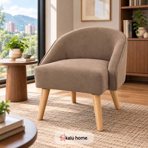 Poltrona Apolo Taupe Tela Suave