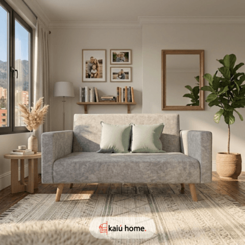 Sofa Apolo Gris + 2 Cojines