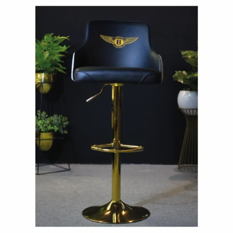 Silla Bar Imperial Cuero Sintetico Negro
