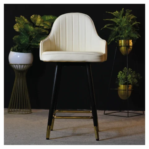 Silla Bar Urban Cuero Sintetico Beige