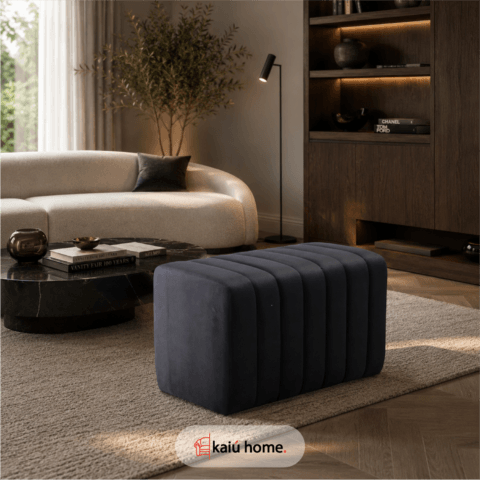 Puff Rayart Luxury Gris Oscuro Extra Suave