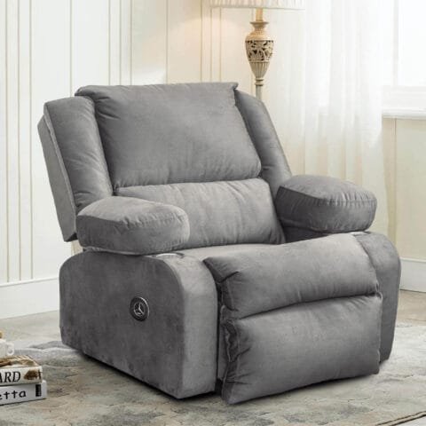 Silla Reclinable Bahamas Electrica Tela Extra Confort Gris