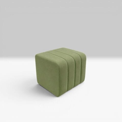 Puff Rayart Luxury Verde Tela Extra suave