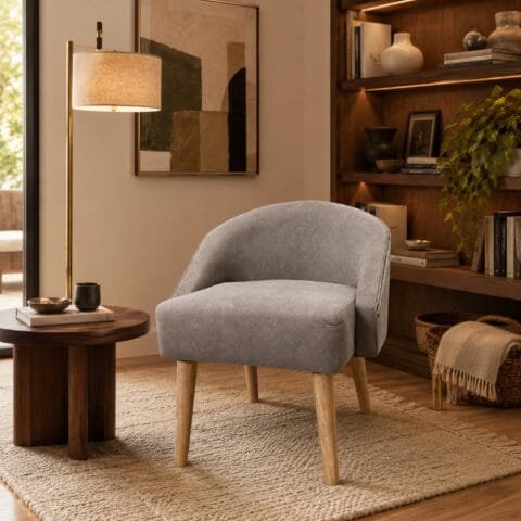 Poltrona Apolo Taupe Tela Suave