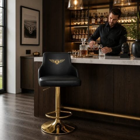 Silla Bar Imperial Cuero Sintetico Negro